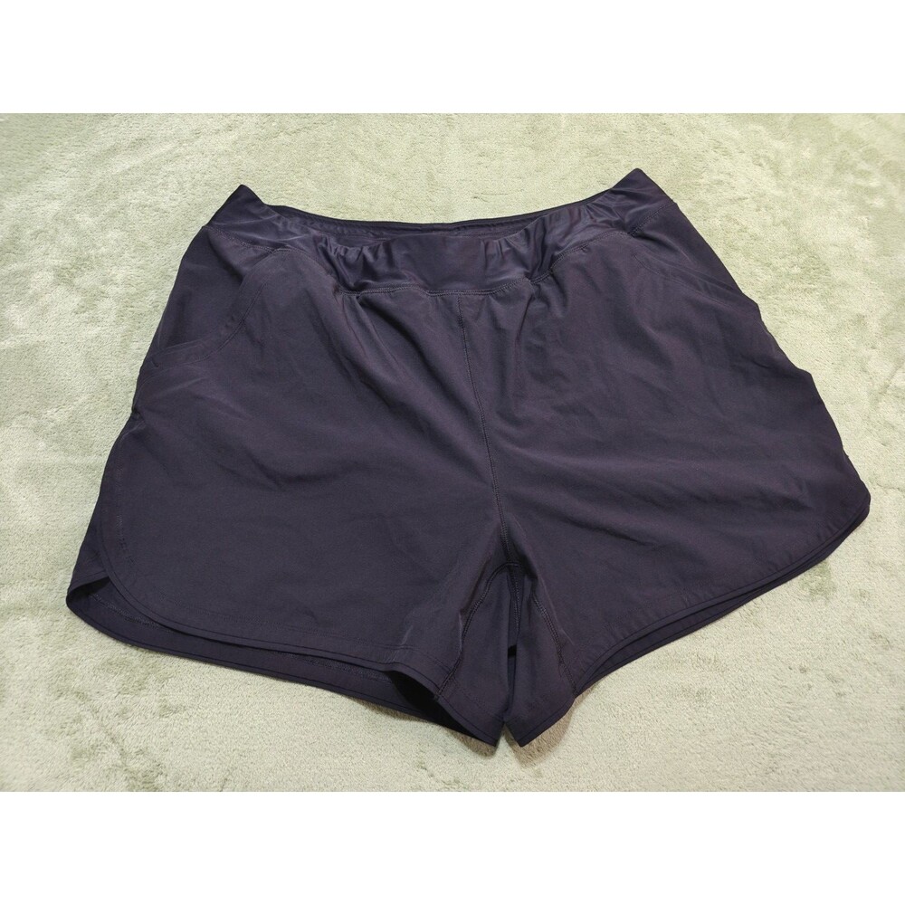 Lands End 22W Women Black Board Swim Shorts Skort Beach Gym Stretch Pocket